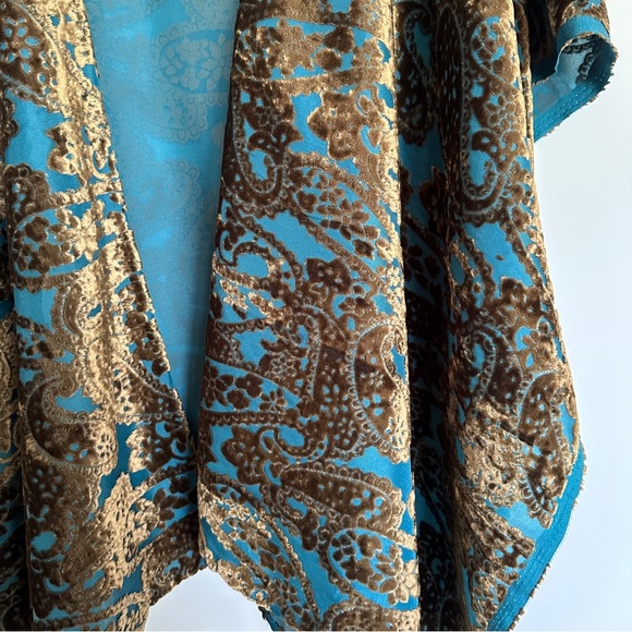 Handmade Teal and Olive Kimono - Picture 9 of 9